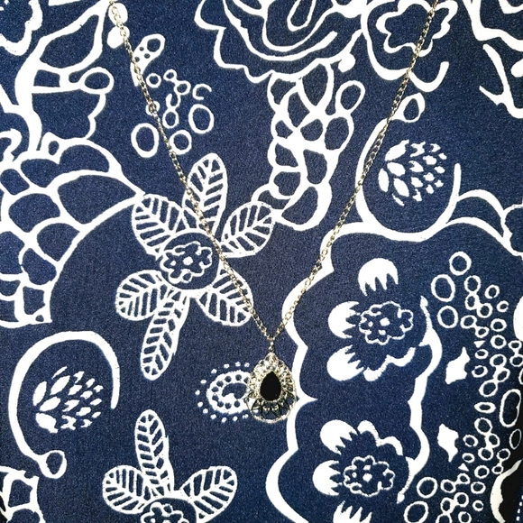 Notations NWT Plus Size Wide Neck Midi Length 3/4 Sleeve Dress Blue Green 376 - Picture 9 of 10